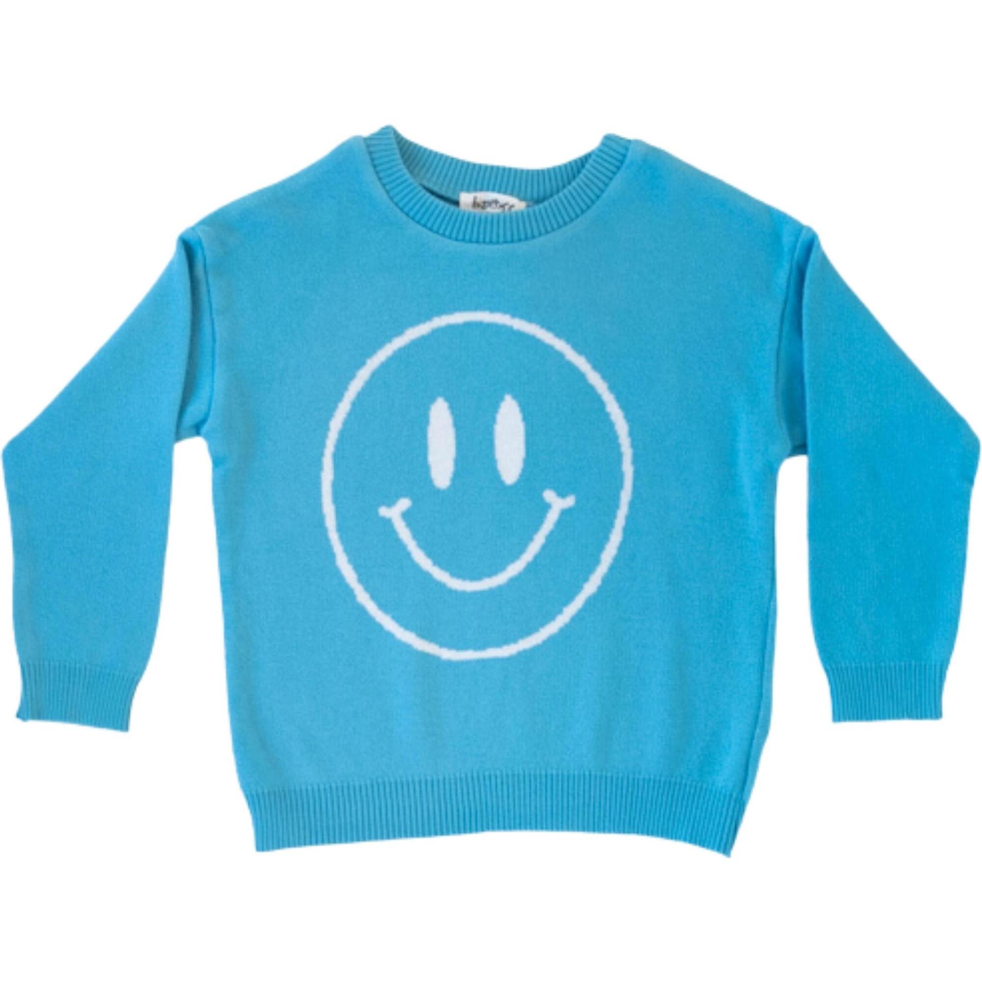 Say Cheese Splash Knit Sweater, Blue - Sweaters - 1