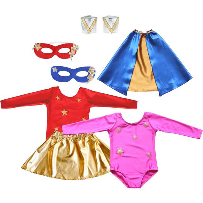 Ultimate Super Hero Costume Gift Set, Red Pink