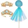 Deluxe Mermaid Crown & Wand Set, Blue - Costume Accessories - 1 - thumbnail