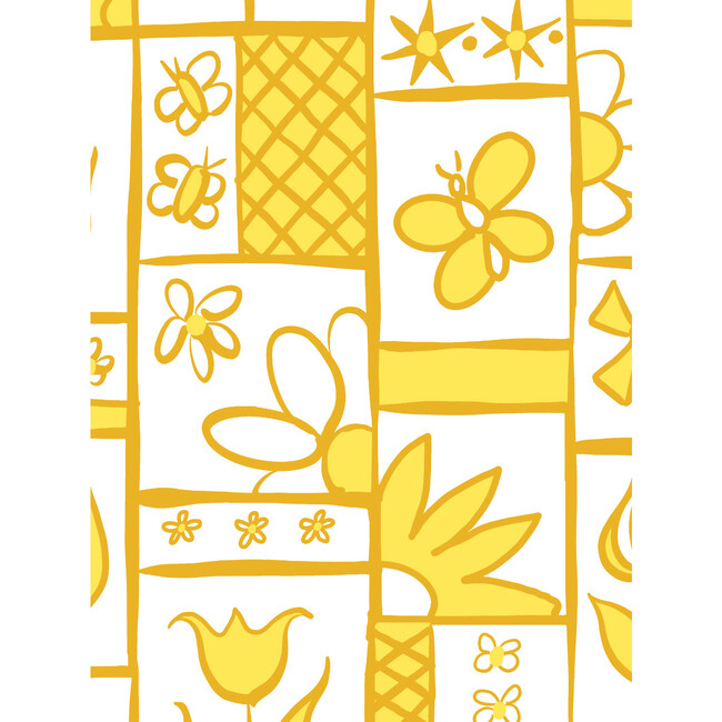 Rita's Kitchen Wallpaper, Marigold Daffodil, Removable