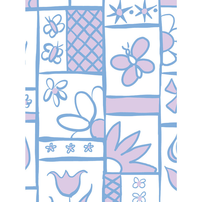 Rita's Kitchen Wallpaper, Lavender Blue