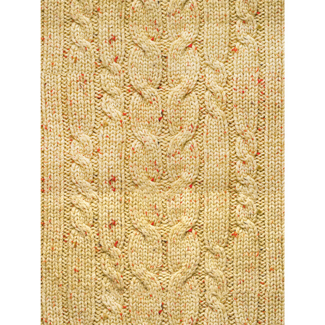 Cable Knit Wallpaper, Flax