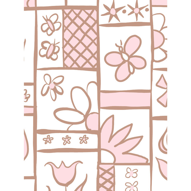 Rita's Kitchen Wallpaper, Pink Adobe, Removable