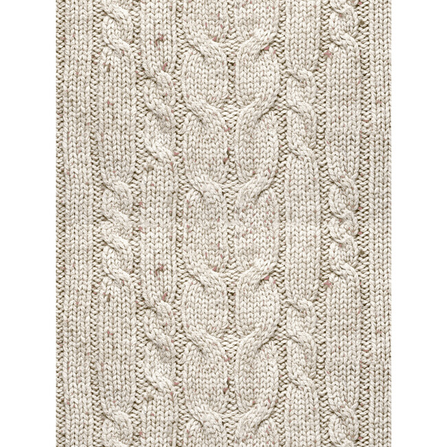 Cable Knit Wallpaper, Cream, Removable