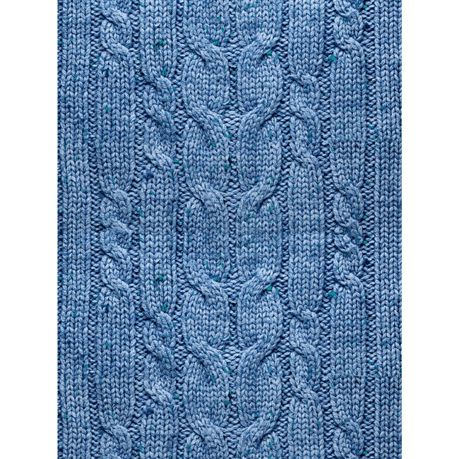 Cable Knit Wallpaper, Blue, Removable