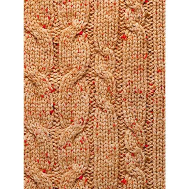 Cable Knit Wallpaper, Clay, Removable - Wallpaper - 3