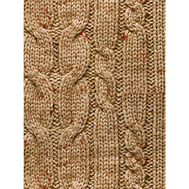 Cable Knit Wallpaper, Brown, Removable - Wallpaper - 3