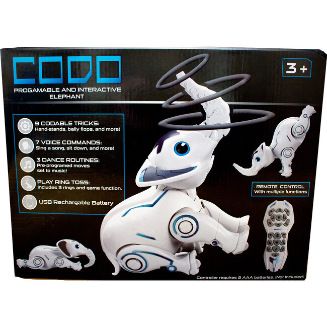 Codo Elephant Programable & Voice activated- USB - Tech Toys - 2