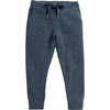 Egg New York x Archer's Bow Cashmere Ribbed Joggers, Blue - Pants - 1 - thumbnail