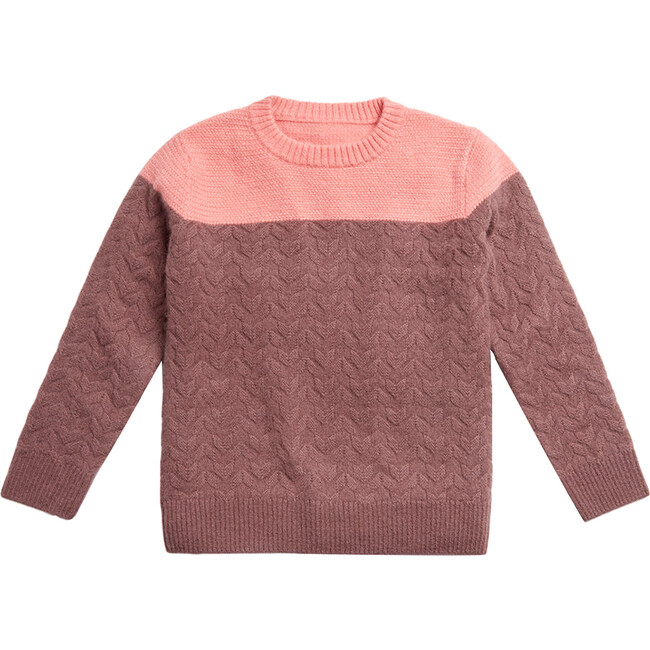 Egg New York x Archer's Bow Cashmere Cable Crew , Pink