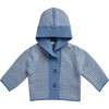 Egg New York x Archer's Bow Cotton Cashmere Links Cardigan, Blue - Sweaters - 1 - thumbnail