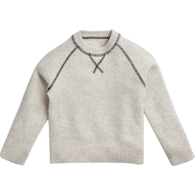 Egg New York x Archer's Bow Cashmere Textured Sweatshirt, Grey