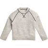 Egg New York x Archer's Bow Cashmere Textured Sweatshirt, Grey - Sweaters - 1 - thumbnail