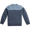 Egg New York x Archer's Bow Cashmere Cable Crew , Blue - Sweaters - 1 - thumbnail