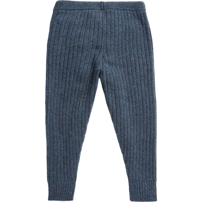 Egg New York x Archer's Bow Cashmere Ribbed Joggers, Blue - Pants - 2