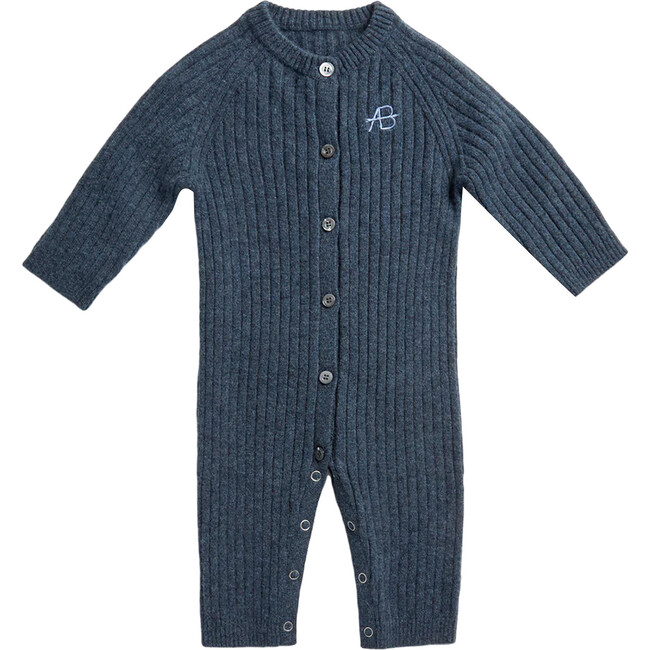Egg New York x Archer's Bow Cashmere Ribbed Onesie, Navy