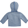 Egg New York x Archer's Bow Cotton Cashmere Links Cardigan, Blue - Sweaters - 2