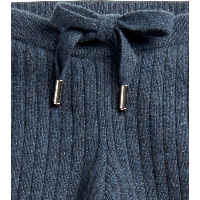 Egg New York x Archer's Bow Cashmere Ribbed Joggers, Blue - Pants - 3
