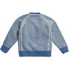 Egg New York x Archer's Bow Cashmere Cotton Stripe Raglan Crew, Blue - Sweaters - 2 - thumbnail