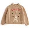 Eiffel Tower Knit Sweater, Beige - Sweaters - 1 - thumbnail