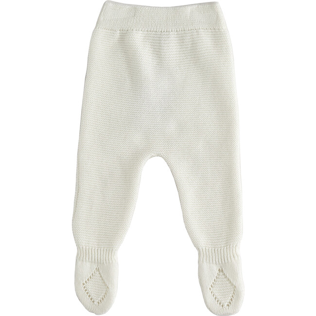 Knit Footed Leggings, White
