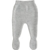 Knit Footed Leggings, Grey - Leggings - 1 - thumbnail
