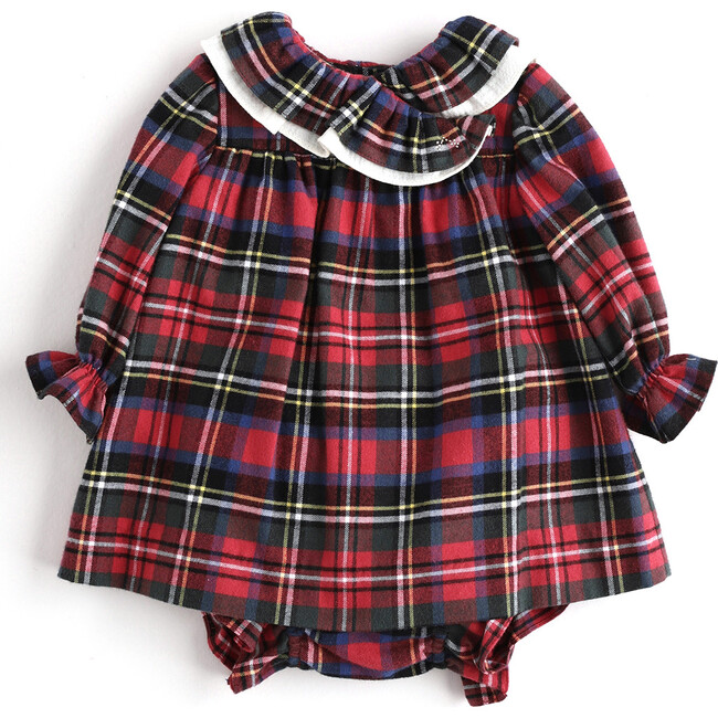 Classic Tartan Flannel Baby Set, Red