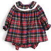 Classic Tartan Flannel Baby Set, Red - Dresses - 2