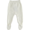 Knit Footed Leggings, White - Leggings - 3
