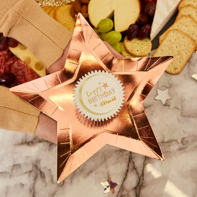 Metallic Star Shaped Paper Party Plates, Set of 8 - Tableware - 2