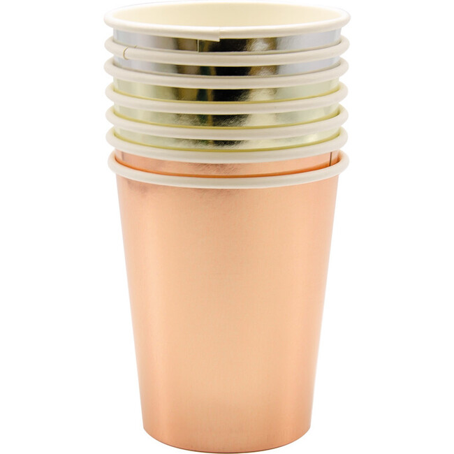 Assorted Metallics - Paper Party Cups, Set of 8 - Drinkware - 5