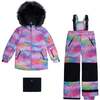 Two Piece Snowsuit, Iridescent Rainbow Print - Snowsuits - 1 - thumbnail