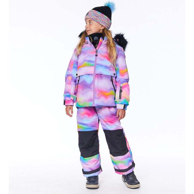 Two Piece Snowsuit, Iridescent Rainbow Print - Snowsuits - 2