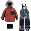 Two Piece Snowsuit, Red And Khaki & Camo - Snowsuits - 1 - thumbnail