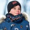 Printed Grizzlys Two Piece Snowsuit, Navy Blue Brown And Dark Grey - Snowsuits - 2 - thumbnail