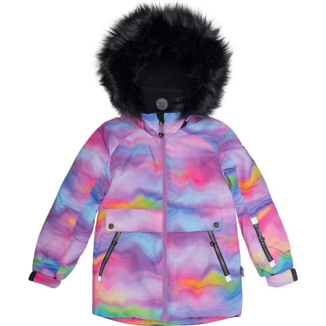 Two Piece Snowsuit, Iridescent Rainbow Print - Snowsuits - 4