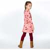 Unicorn Printed Raglan Long Sleeve Dress, Pink - Dresses - 5