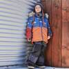 Printed Grizzlys Two Piece Snowsuit, Navy Blue Brown And Dark Grey - Snowsuits - 7