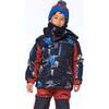 Two Piece Snowsuit Printed Hockey Players, Black And Red - Snowsuits - 2