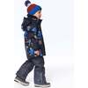 Two Piece Snowsuit Printed Hockey Players, Black - Snowsuits - 4