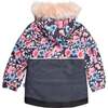Two Piece Snowsuit With Autumn Flower Print, Grey - Snowsuits - 5