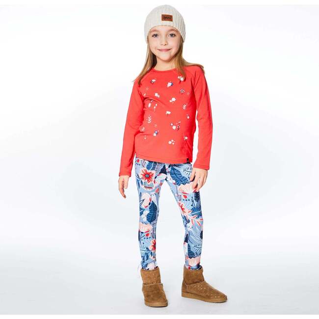 Raglan Long Sleeve Top, Red - T-Shirts - 2