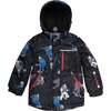 Two Piece Snowsuit Printed Hockey Players, Black - Snowsuits - 5