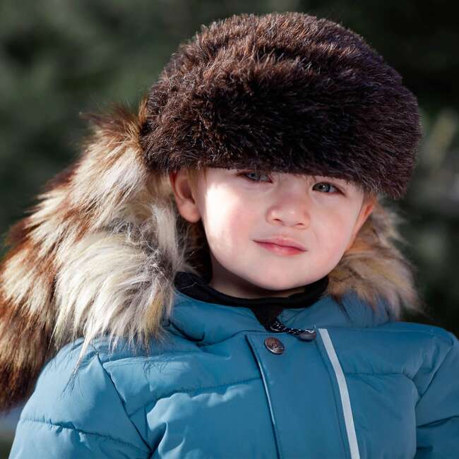 One Piece Baby Snowsuit, Dusty Blue - Snowsuits - 2