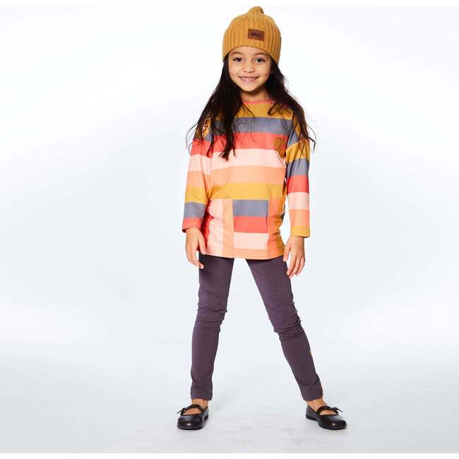 Long Sleeve Tunic With Pocket And Frill, Striped - Tunics - 4