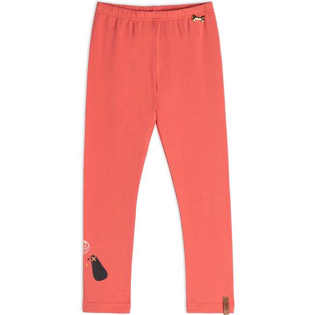 Legging With Ankle Print, Red - Leggings - 1