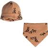 Organic Cotton Hat And Bib Set, Printed Dogs - Hats - 1 - thumbnail