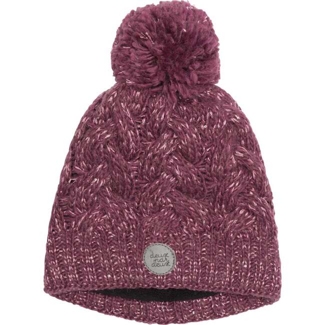 Knit Hat, Purple - Hats - 1