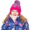 Knit Hat, Fuchsia Pink And Black - Hats - 2
