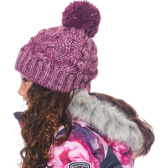 Knit Hat, Purple - Hats - 3